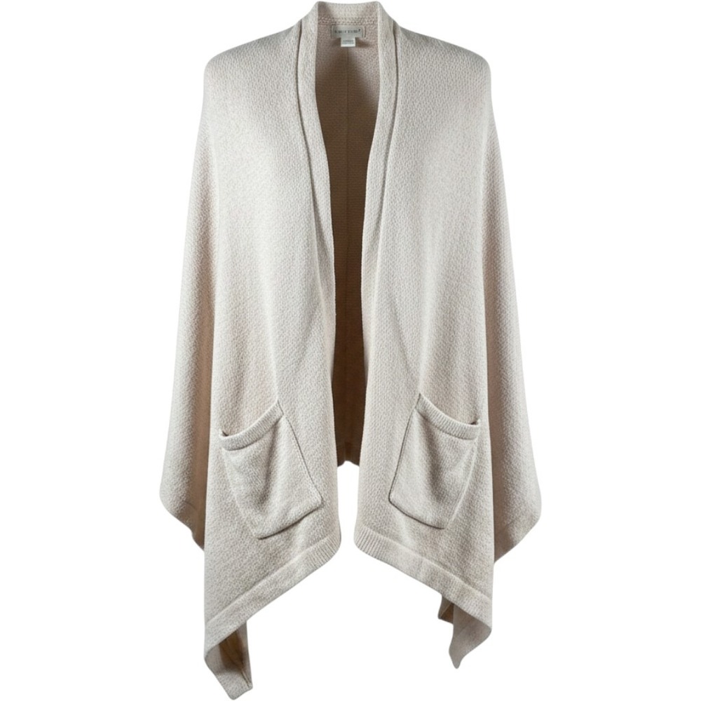 Sunday Citizen Snug Cardigan Cream One Size Oversized Open Front Pockets Wrap